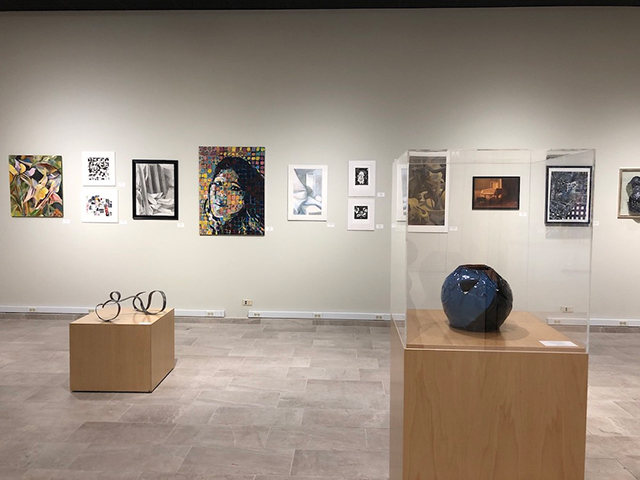 Intercollegiate Student Art Show: Wall display
