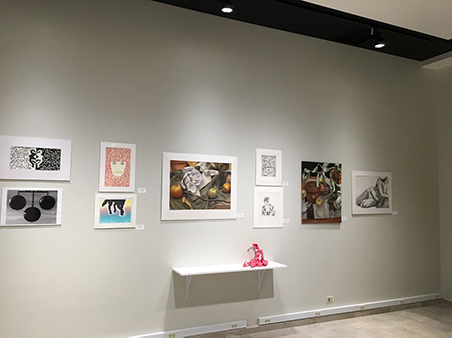 Student Art Exhibit - center display