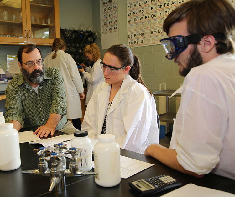 students in the science lab