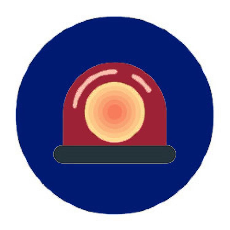 red light alert icon